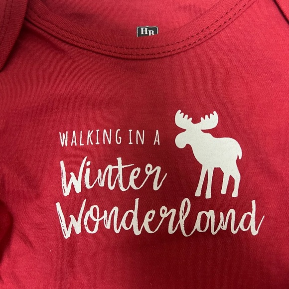 NWOT Carter's Red and Blue Christmas Onesies. Size 9-12 mos - Picture 3 of 3